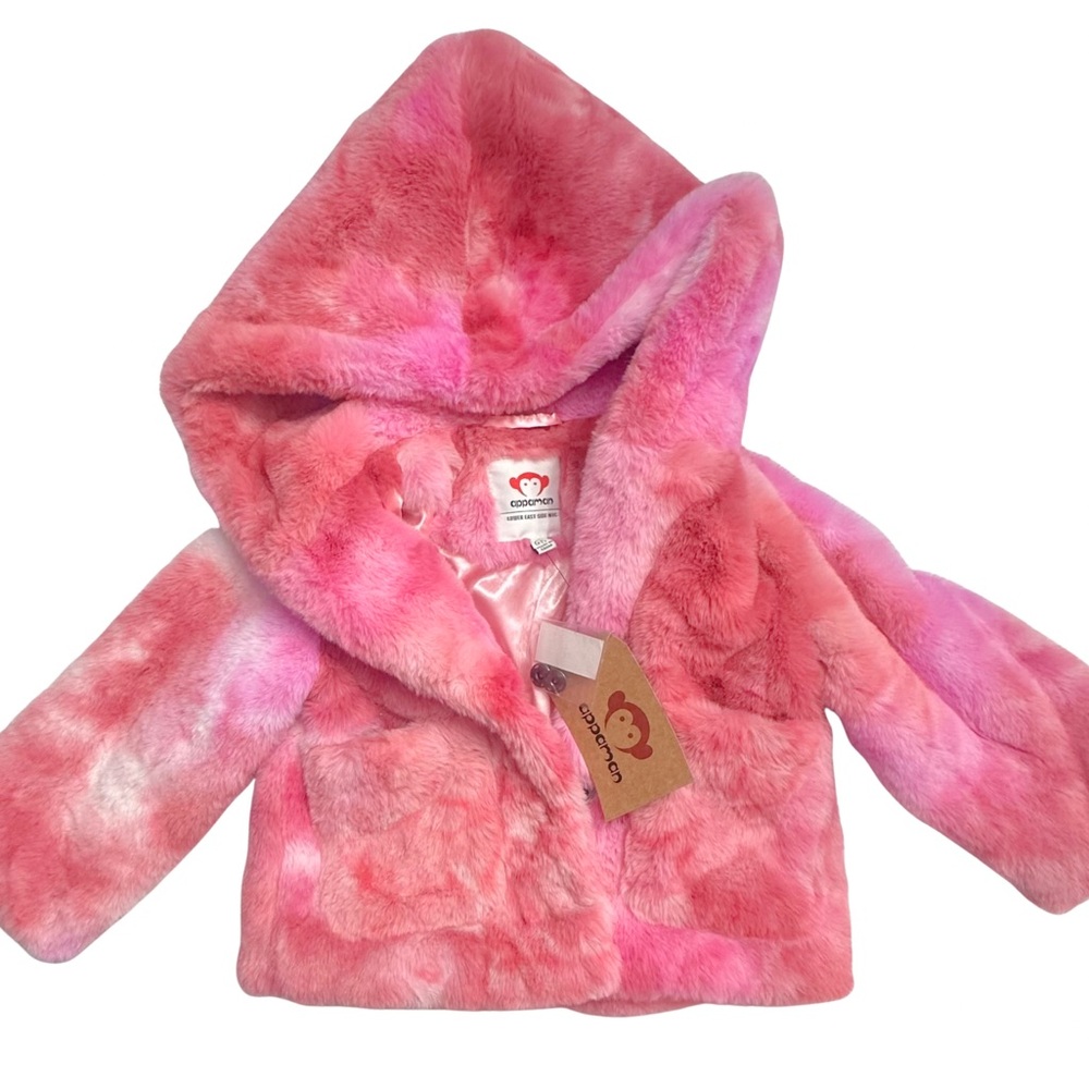 Appaman Cleo Faux Fur Coat in Pink Blush